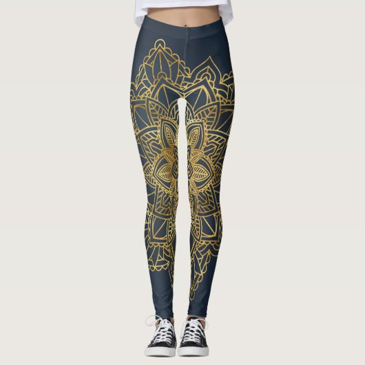 Gold Mandala Leggings (Voorkant)