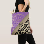 Gold Mandala Leopard Print Tote Bag (Dichtbij)