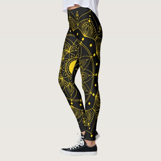 Gold Mandala, LineArt Leggings (Links)