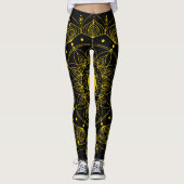 Gold Mandala, LineArt Leggings (Voorkant)