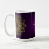 Gold Mandala Monogrammed Coffee Mok (Links)