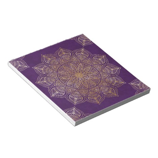 Gold mandala notitieblok (Schuin)