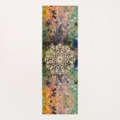 Gold Mandala op Colorblast Abstract Yogamat (Achterkant)