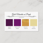 Gold Mandala op Paarse Eggplant Plum Color Kaart (Voorkant)