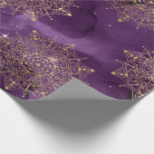 Gold Mandala op Paarse hemel Cadeaupapier (Hoek)