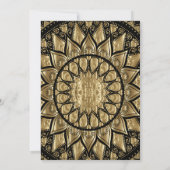Gold Mandala op zwarte achtergrond Kaart (Achterkant)