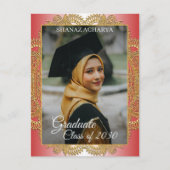 Gold Mandala over de aankondiging van het rode Afs Briefkaart (Voorkant)