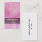 Gold Mandala over getextureerde dieproze Waterverf Visitekaartje (Voorkant / Achterkant)