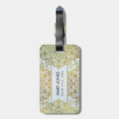 Gold Mandala over waterverf Bagagelabel (Achterkant verticaal)