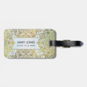 Gold Mandala over waterverf Bagagelabel (Achterkant horizontaal)