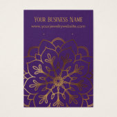 Gold Mandala & Paarse verhuurder Kaarten Visitekaartje (Voorkant)