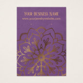 Gold Mandala & Paarse verhuurder Kaarten Visitekaartje (Voorkant)
