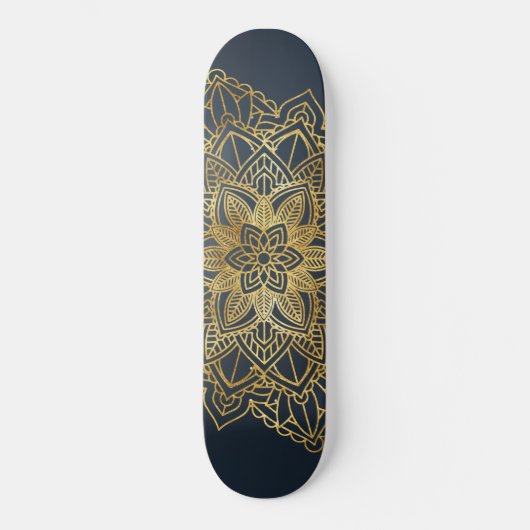 Gold Mandala Persoonlijk Skateboard (Voorkant)