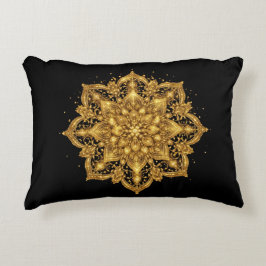 Gold Mandala Pillow Luxury Decorative Throw Accent Kussen
