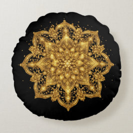 Gold Mandala Pillow Luxury Decorative Throw Rond Kussen