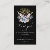 Gold Mandala Pink Crystals Spa Spiritueel Dank u Visitekaartje (Voorkant)
