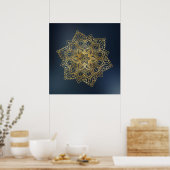 Gold Mandala Poster (Keuken)