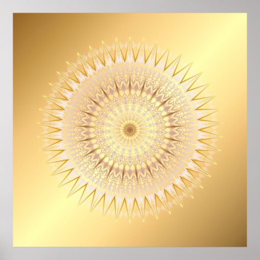 Gold Mandala Poster (Voorkant)