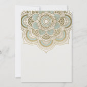 Gold Mandala Quinceañera 15 Birthday Invite Bedankkaart (Achterkant)