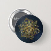 Gold Mandala Ronde Button 5,7 Cm (Voorkant /achterkant)