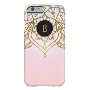 Gold Mandala Roze Peach Chic Modern Glam Aangepast Barely There iPhone 6 Hoesje
