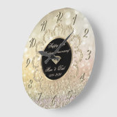 Gold Mandala Rozen Bokeh 50ste bruiloft Jubileum Grote Klok (Hoek)