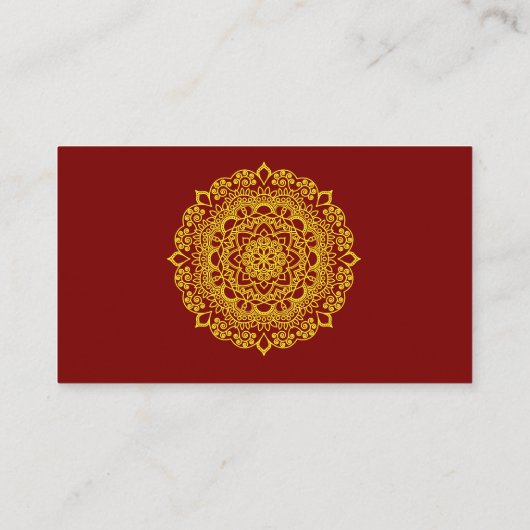 Gold Mandala RSVP Card Informatiekaartje (Achterkant)