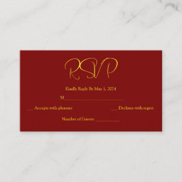 Gold Mandala RSVP Card Informatiekaartje