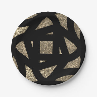 Gold Mandala Sparkles Papieren Bordje