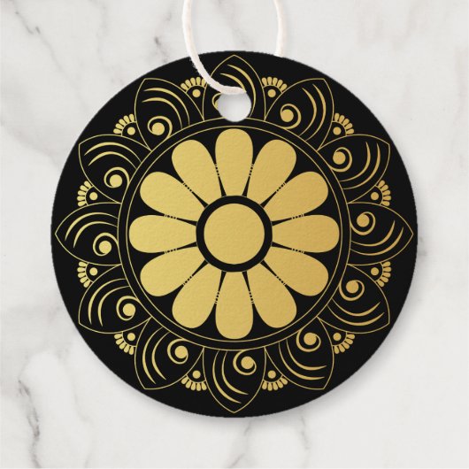 Gold Mandala Table Bedankjes Labels (Achterkant)