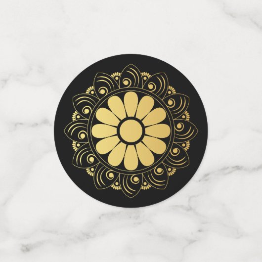 Gold Mandala Table Confetti (Kleine voorkant)