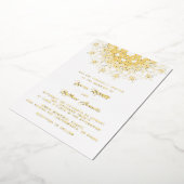 Gold Mandala Wedding Folie Uitnodiging (Gedraaid)