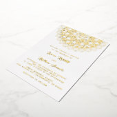 Gold Mandala Wedding Folie Uitnodiging (Gedraaid)