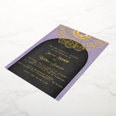 Gold Mandala Wedding Folie Uitnodiging (Gedraaid)