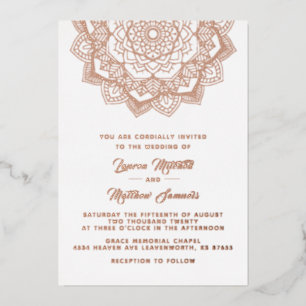 Gold Mandala Wedding Folie Uitnodiging