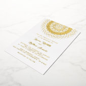 Gold Mandala Wedding Folie Uitnodiging (Gedraaid)