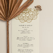 Gold Mandala Wedding Menu