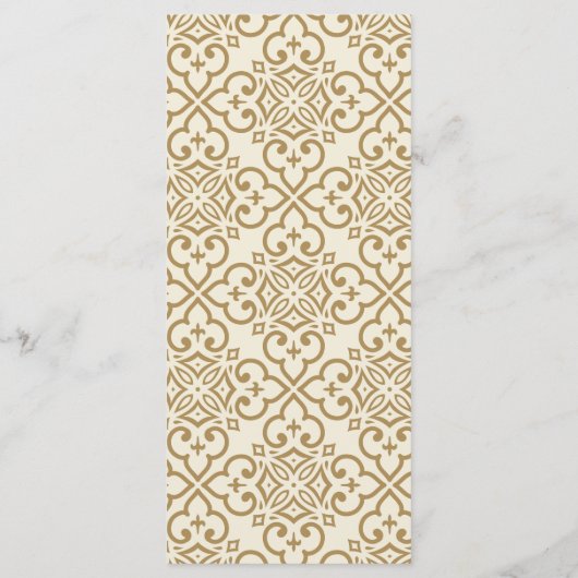 Gold Mandala Wedding Menu (Achterkant)