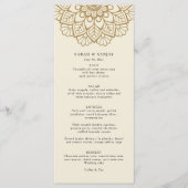 Gold Mandala Wedding Menu (Voorkant)