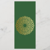 Gold Mandala Wedding Menu Card  (Achterkant)