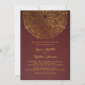 Gold Mandala Wedding Uitnodiging (Voorkant)