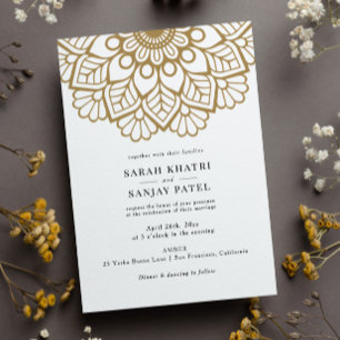Gold Mandala Wedding Uitnodiging