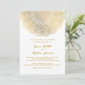 Gold Mandala Wedding Uitnodiging (Staand voorkant)