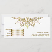 Gold Mandala White Minimal Modern Cadeaubon (Achterkant)