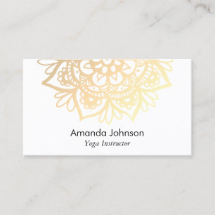 Gold Mandala Yoga Instructor Visitekaartje