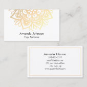 Gold Mandala Yoga Instructor Visitekaartje (Voorkant / Achterkant)