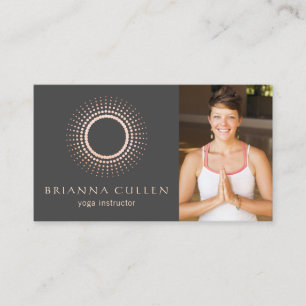 Gold Mandala Yoga Logo, foto toevoegen Visitekaartje