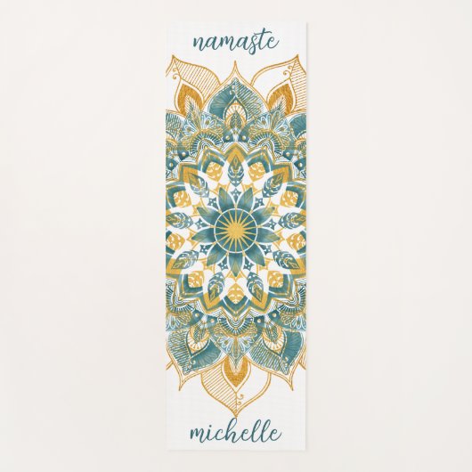 Gold Mandala Yoga Mat (Voorkant)