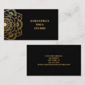 Gold Mandala Yoga Studio Visitekaartje (Voorkant / Achterkant)
