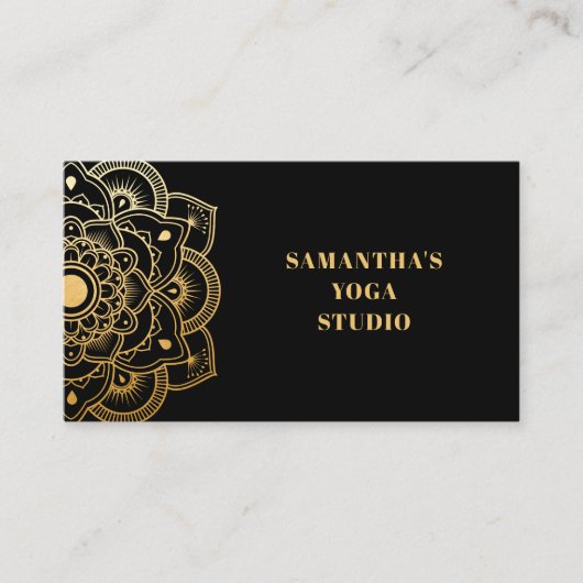 Gold Mandala Yoga Studio Visitekaartje (Voorkant)